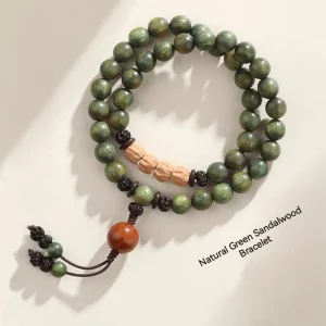 Sandalwood Mala Bracelet – Serenity, Sleep & Spiritual Calm