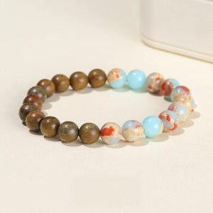 Sandalwood Mala Bracelet – Serenity, Sleep & Spiritual Calm C